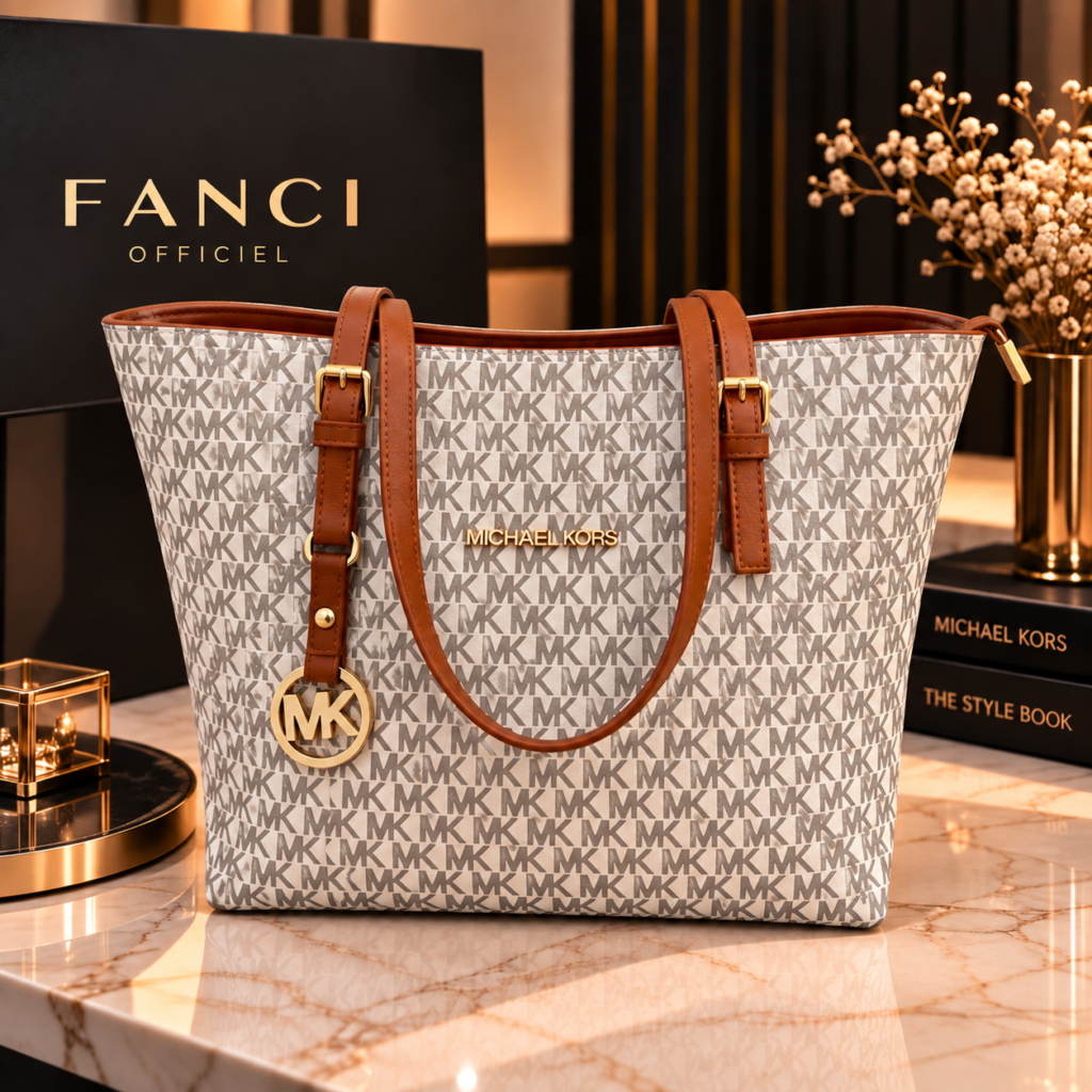 Sac Cabas Femme à Motif MK – Élégant & Spacieux